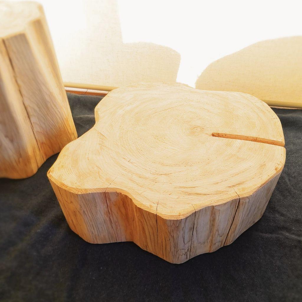 超特大 幅52cm ひのきの切株テーブル