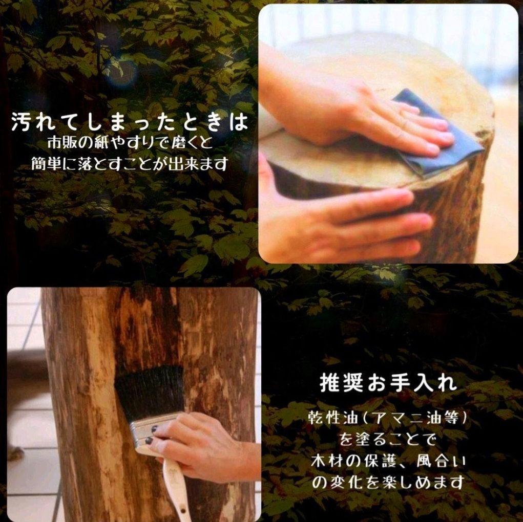 超特大 幅52cm ひのきの切株テーブル