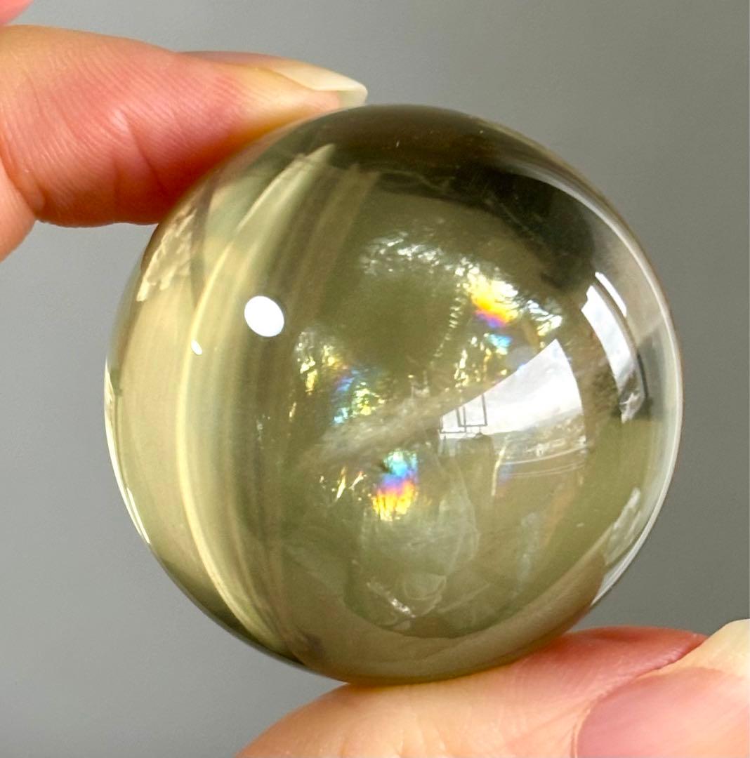凄くレア　ルチル　シトリン　スフィア　キラキラシラー　天然石