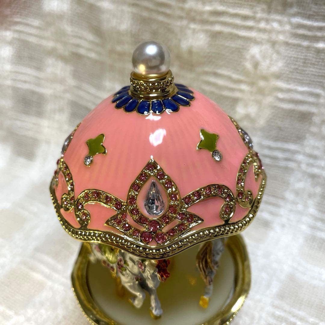 エッグアート メリーゴーランド オルゴール 「星に願いを」