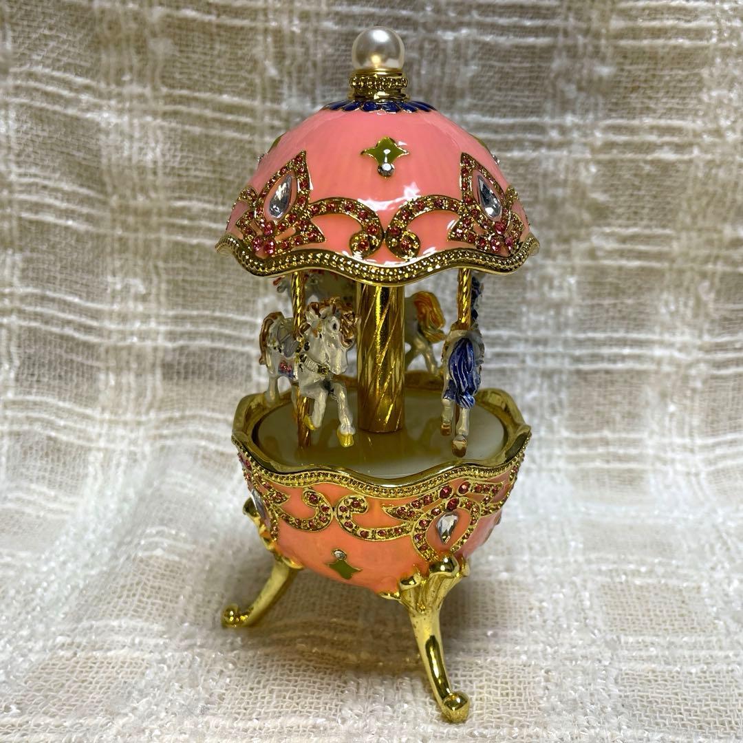 エッグアート メリーゴーランド オルゴール 「星に願いを」