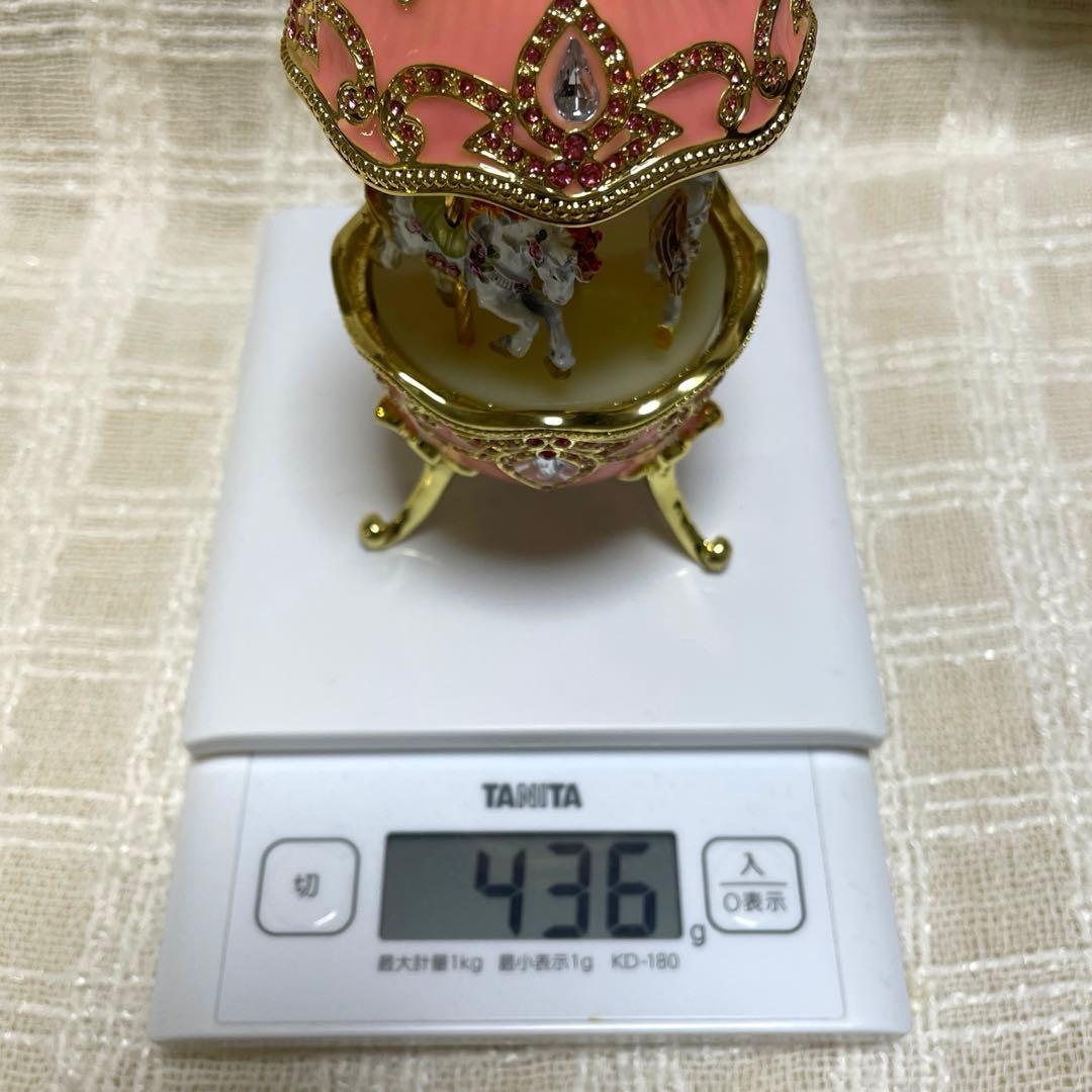 エッグアート メリーゴーランド オルゴール 「星に願いを」