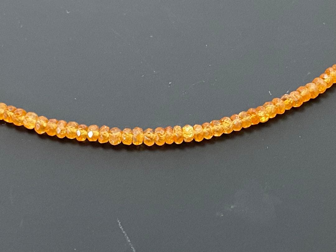 マンダリン（スペサルタイト・スペサルティン）ガーネットネックレス　シルバー925