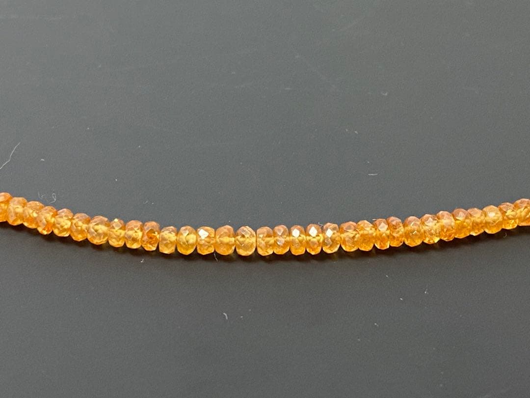 マンダリン（スペサルタイト・スペサルティン）ガーネットネックレス　シルバー925