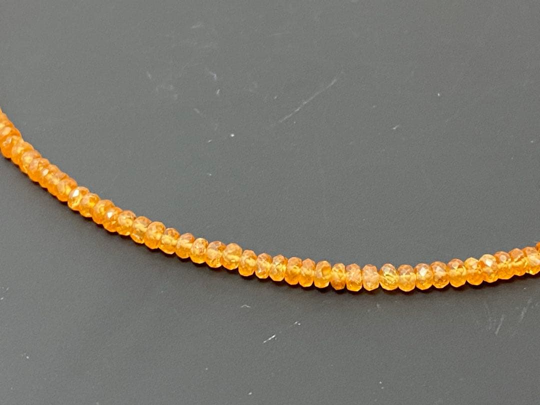 マンダリン（スペサルタイト・スペサルティン）ガーネットネックレス　シルバー925