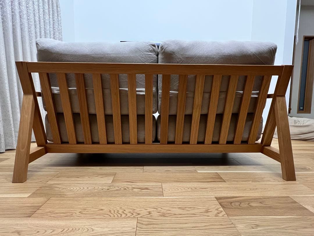 無印良品 ソファ本体木製フレーム フェザーポケットコイル２．５シーター