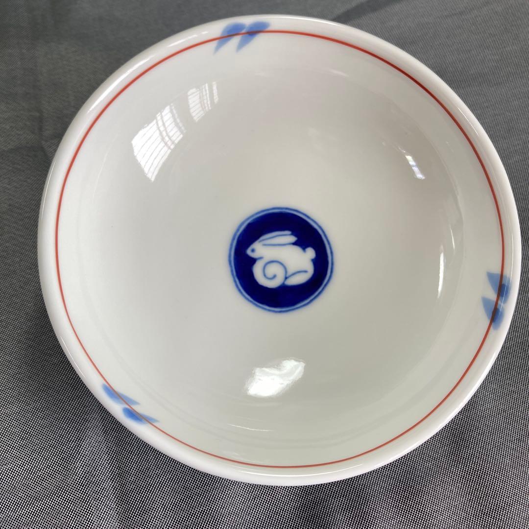 深川製磁　月見うさぎ　大皿　平小鉢　浅丼　人気　希少　盛皿　小鉢　取り皿　丼