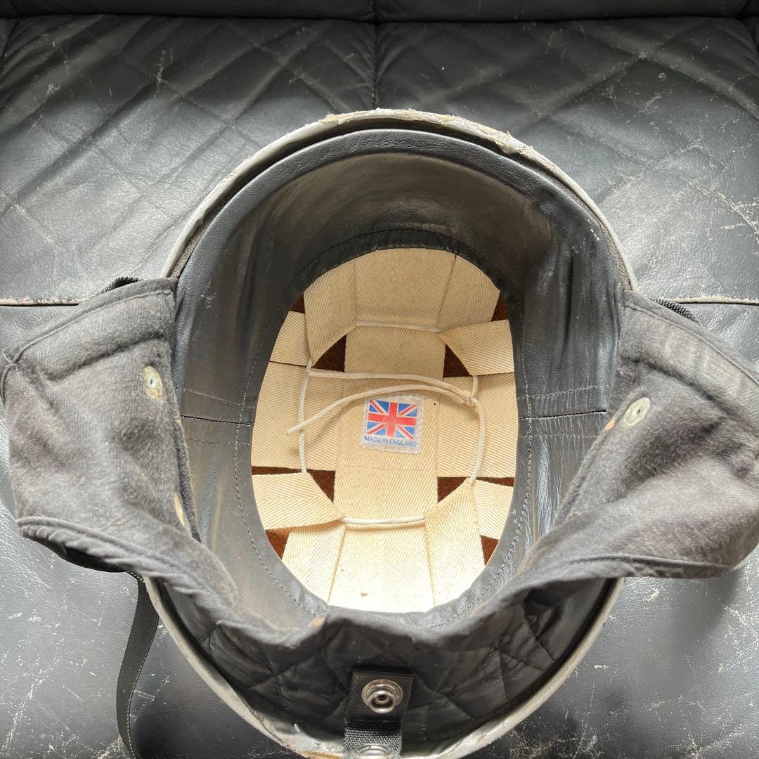 DAVIDAヘルメット　観賞用　シルバー　Lサイズ　英国製　クロムウェル