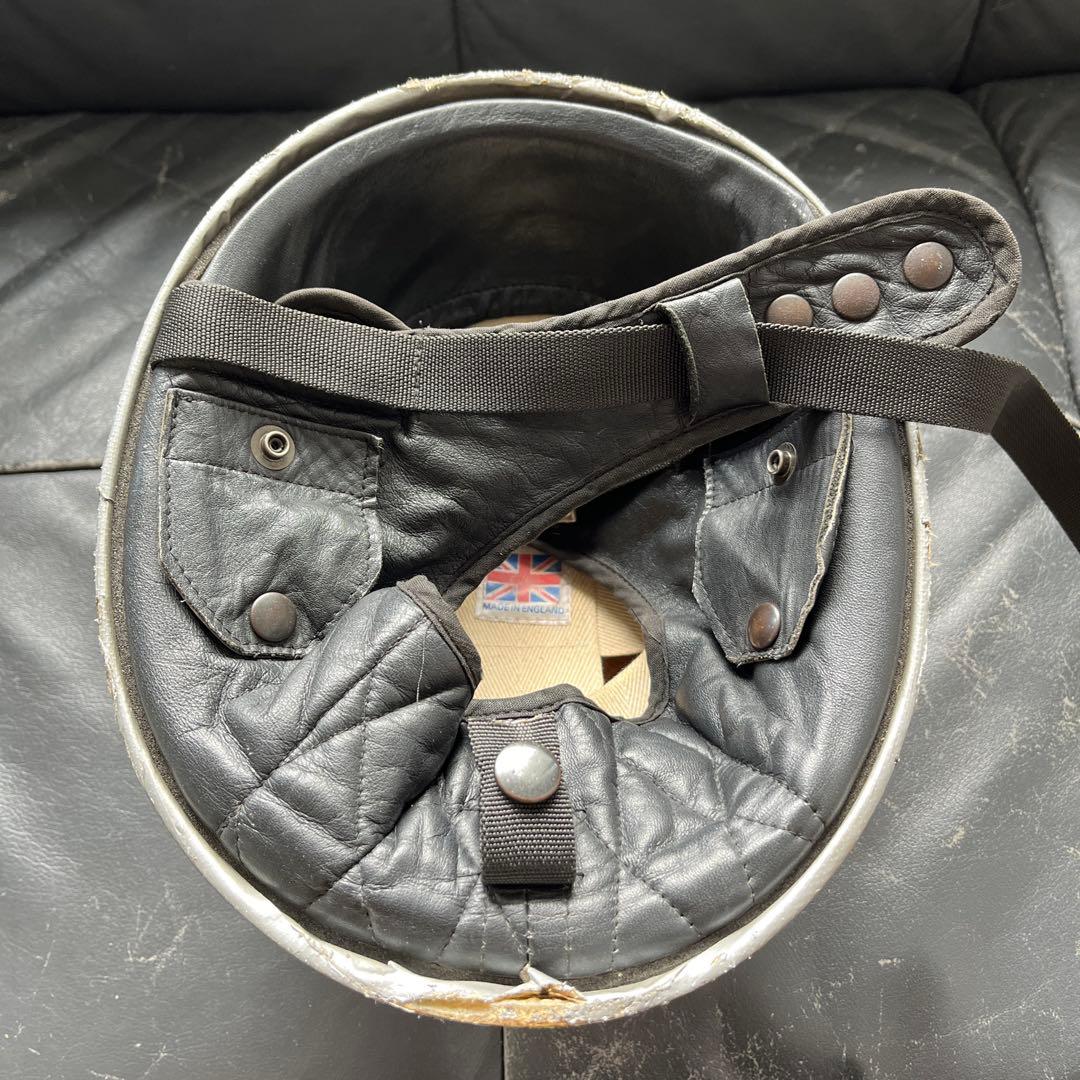 DAVIDAヘルメット　観賞用　シルバー　Lサイズ　英国製　クロムウェル