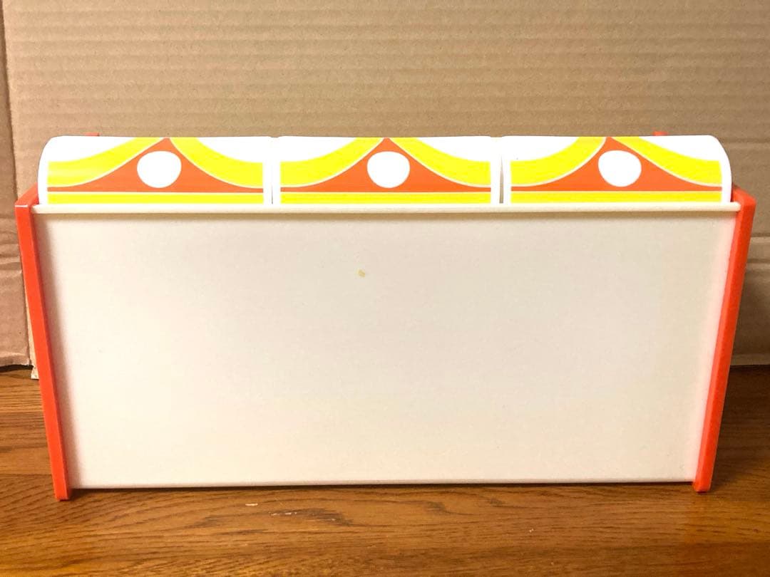 希少 70年代 ビンテージ 調味料ケース 3連ラック 小物入れ 昭和 レトロ