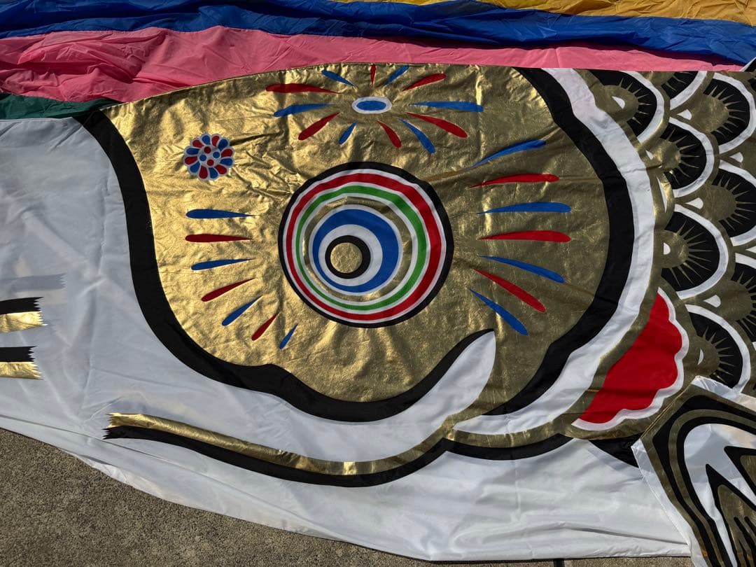 中古 鯉のぼり ④ 6m 両面金太郎 こいのぼり 3色+吹流し こどもの日 節句