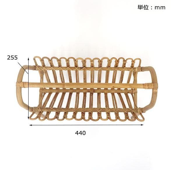 籐製マガジンラック