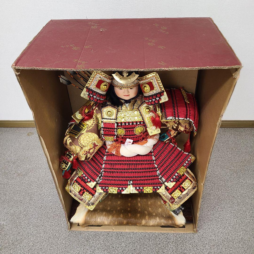 五月人形 赤と金 武士の鎧(送料込み)