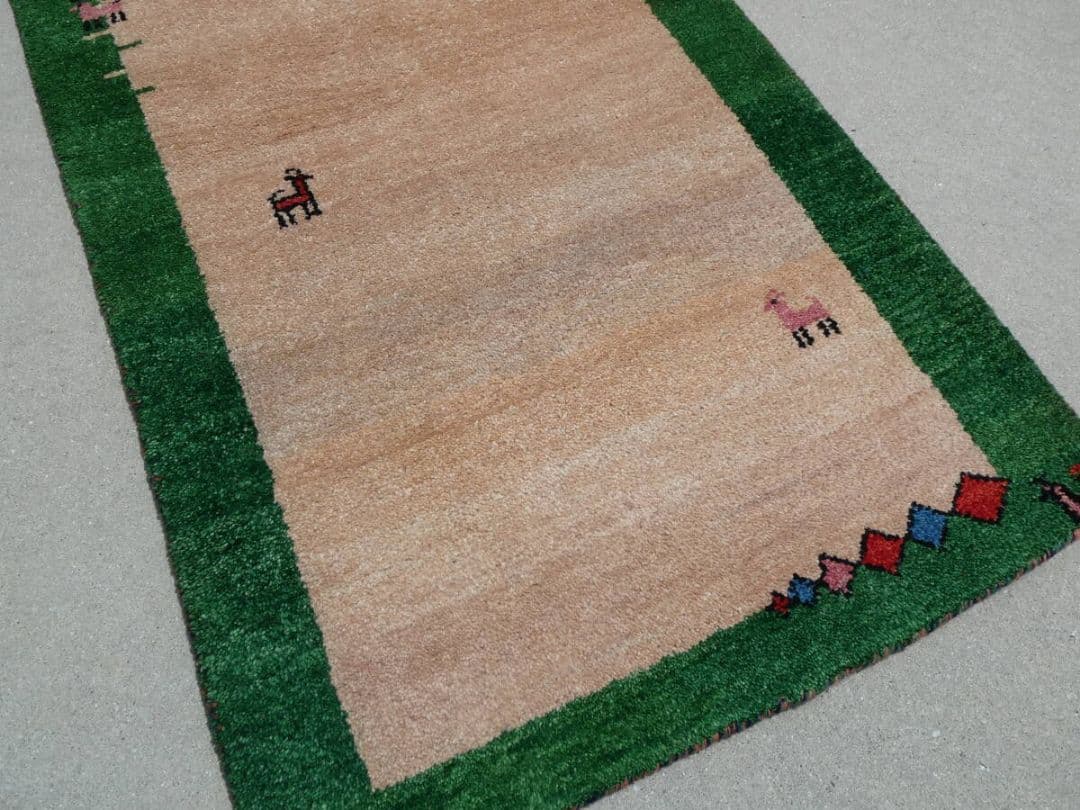 312×83cm　ギャッベ　手織り　民族ギャッベ　ランナー　アクセントラグ