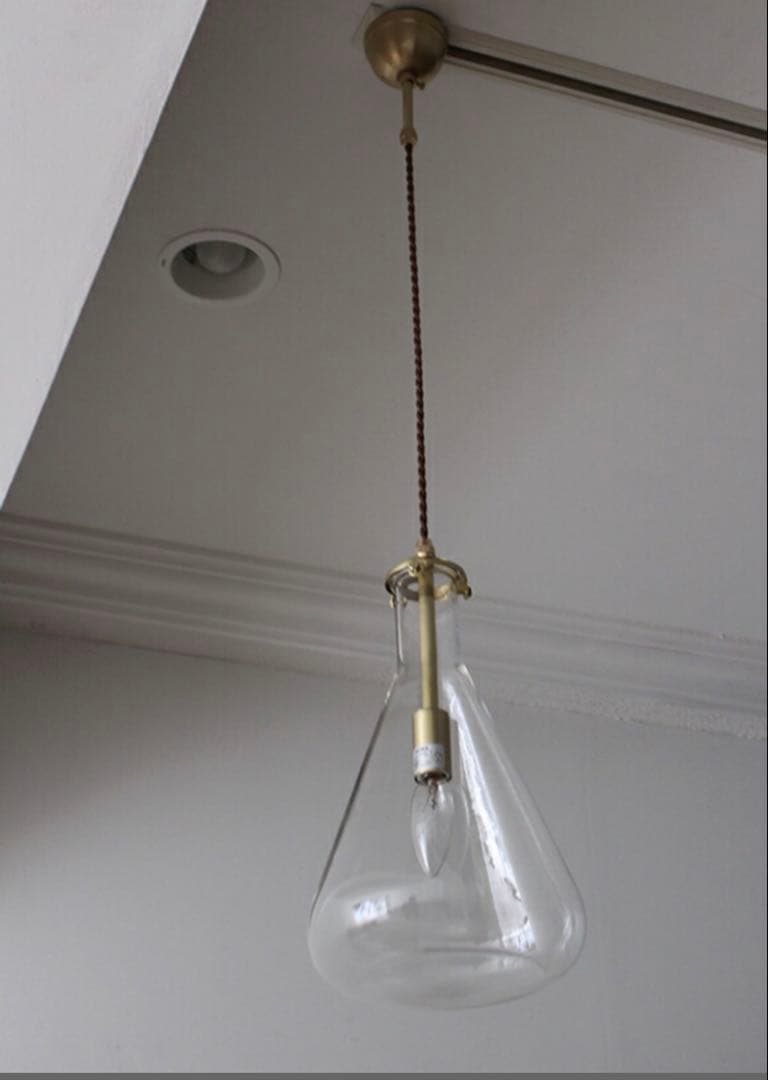 三角フラスコ型ペンダントランプ フラスコ容積３Ｌ/ツイストコードタイプ灯具付