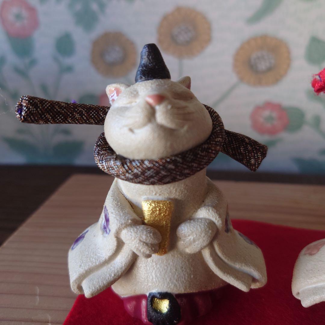 ねこ雛　m(=✧ω✧=)m✧ ✧ ✧ 立ち雛　猫ひな