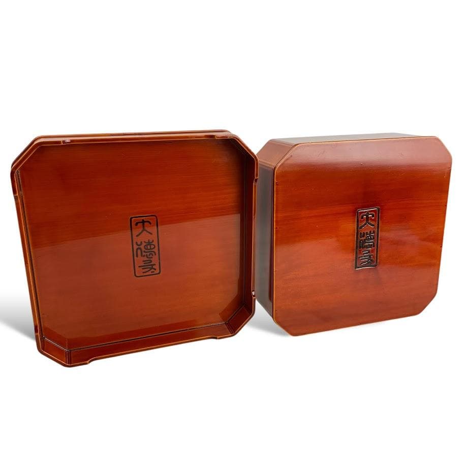 □飛騨春慶□ 弁当箱 大徳寺 5客 最高級品 ひだしゅんけい 透漆塗り