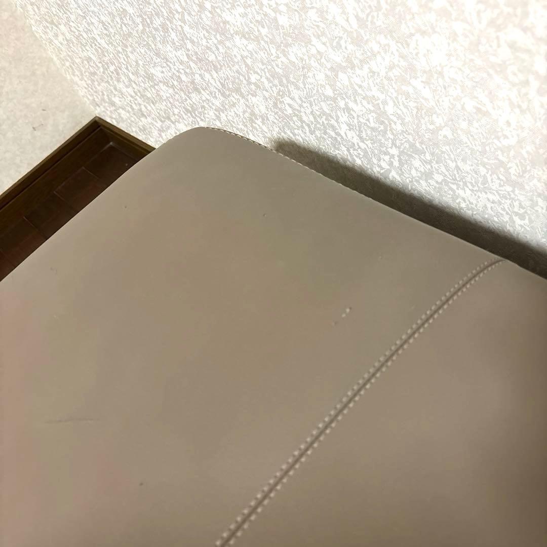 【良品】karimoku 本革 オットマン スツール