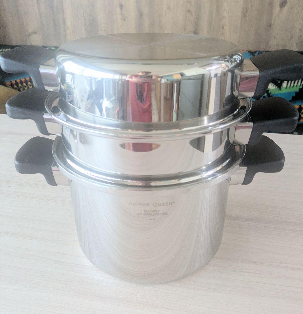 新品未使用/アムウェイクイン・クック4Lシチューパンセット/ステンレス