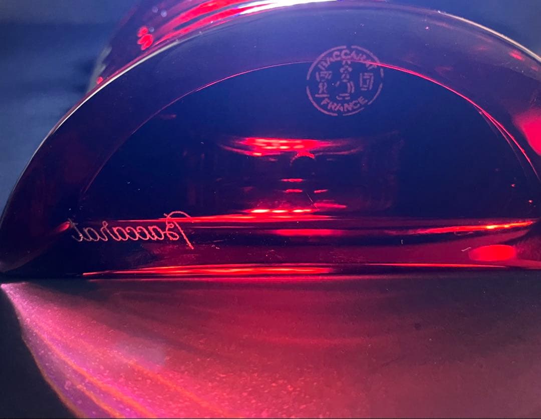 Baccarat バカラ ラランドクロック レッド 置時計