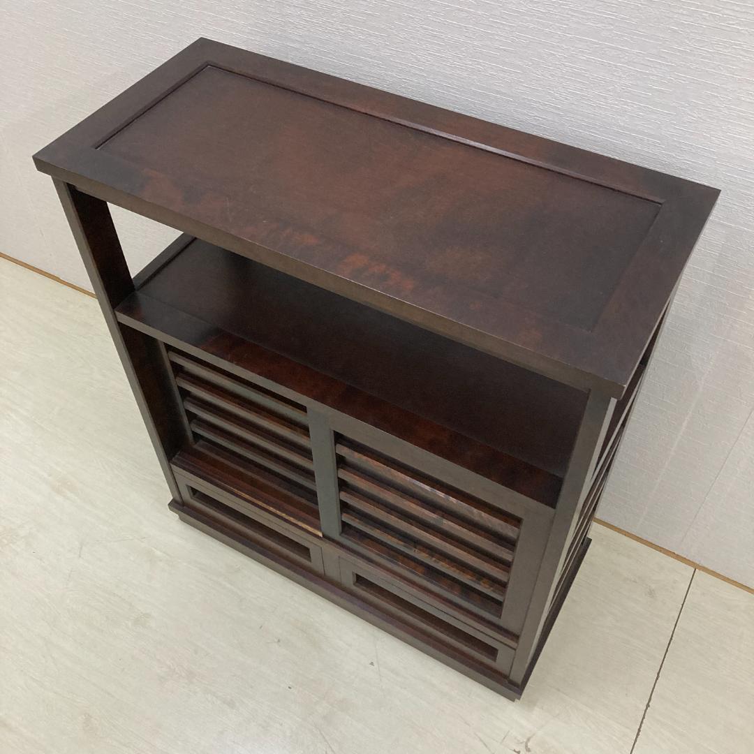 北海道民芸家具 茶棚 茶箪笥 飾り棚 　キャビネット　樺 無垢材　古民家