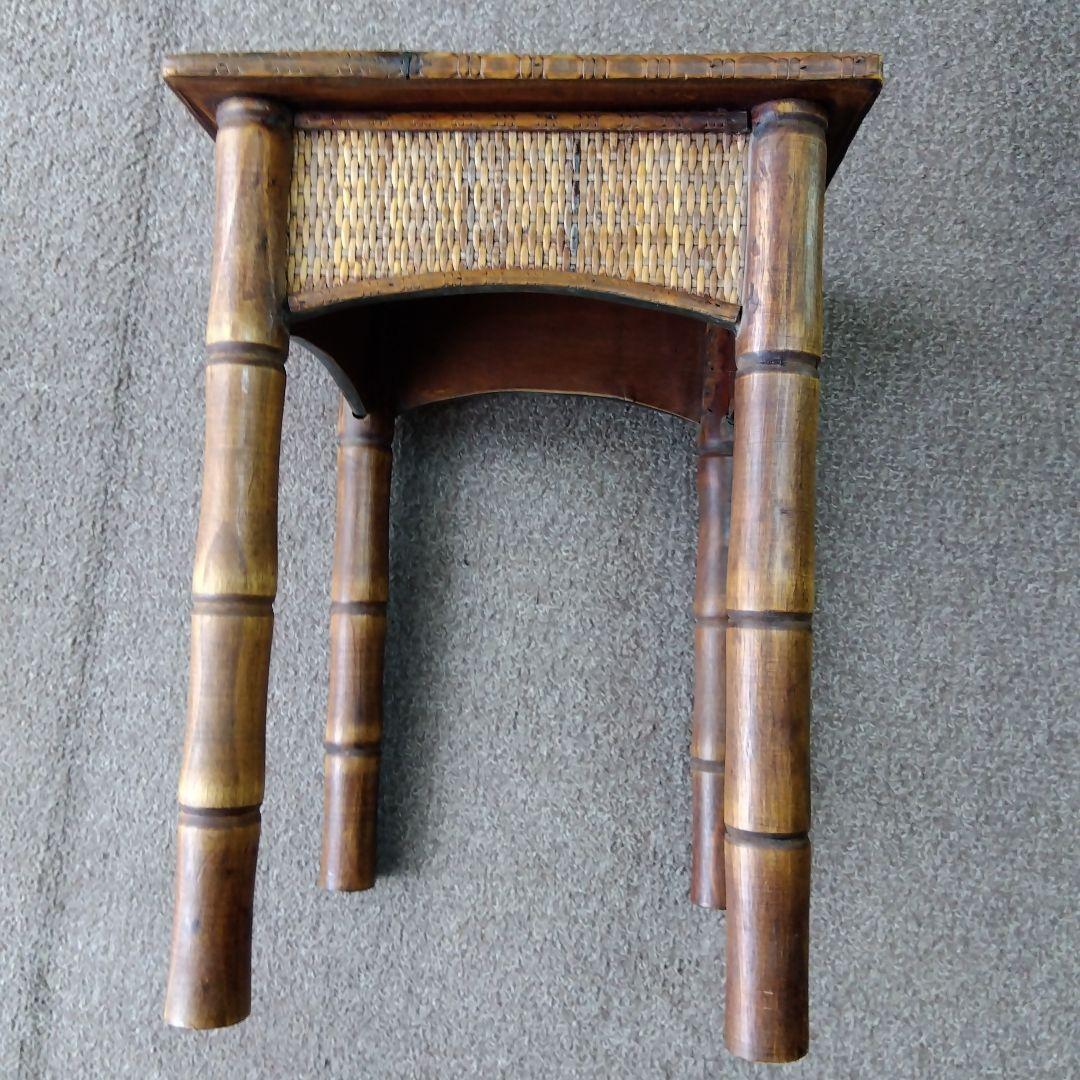 『希少』ラタン　アンティーク　サイドテーブル