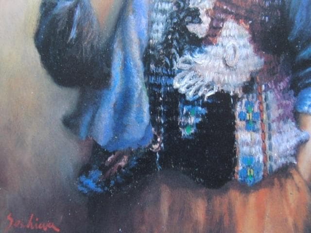 設和幹、【少女】、希少な大判額装用画集より、美品、日本人画家、新品額装付