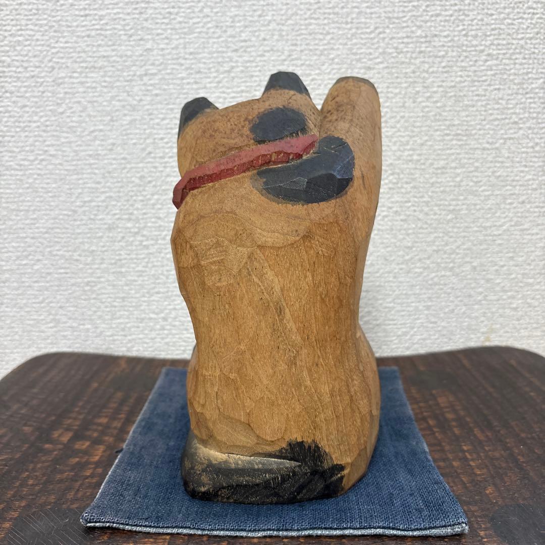 松田一戯 木彫り 招き猫 1991年 - メルカリ