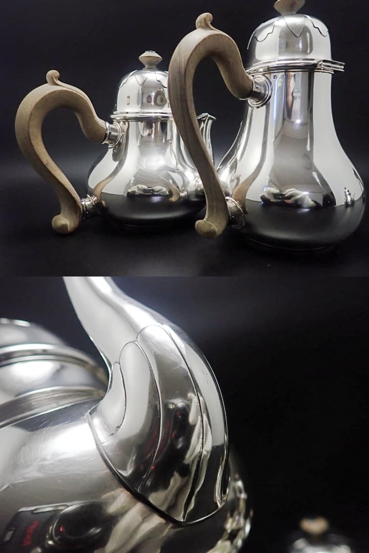 ピュイフォルカ シルバー950 ティーポット コーヒーポット アンティーク