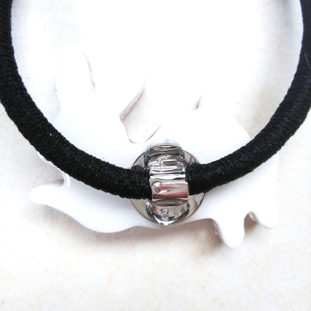 ヘアゴム レジン 横長オーバル型 マトリカリアとキラキラ桜景色 ミントグリーン