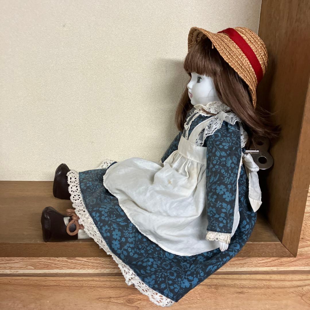 GIRAUD ビスクドール オルゴール付monsiur アンティークドール 椅子