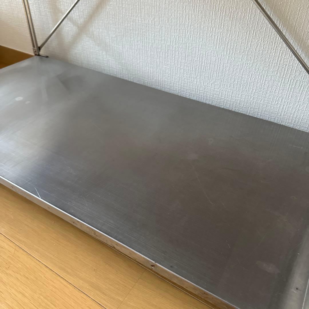 Akiさん　無印良品　ステンレスユニットシェルフ　ステンレス棚セット　ワイド小