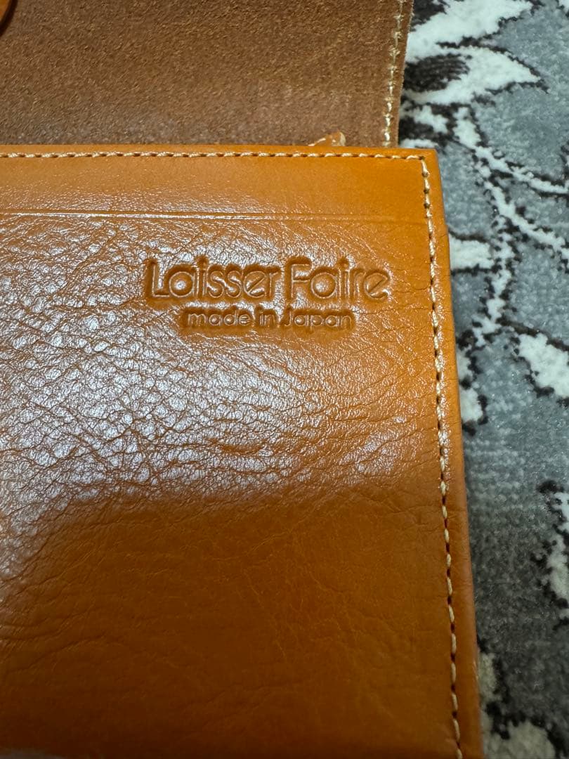 オレンジ レザー メガネケース