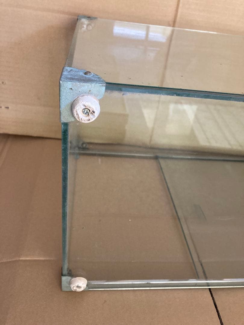 ガラスショーケース 陳列棚　ディスプレイ　店舗什器　昭和レトロ　全面ガラス