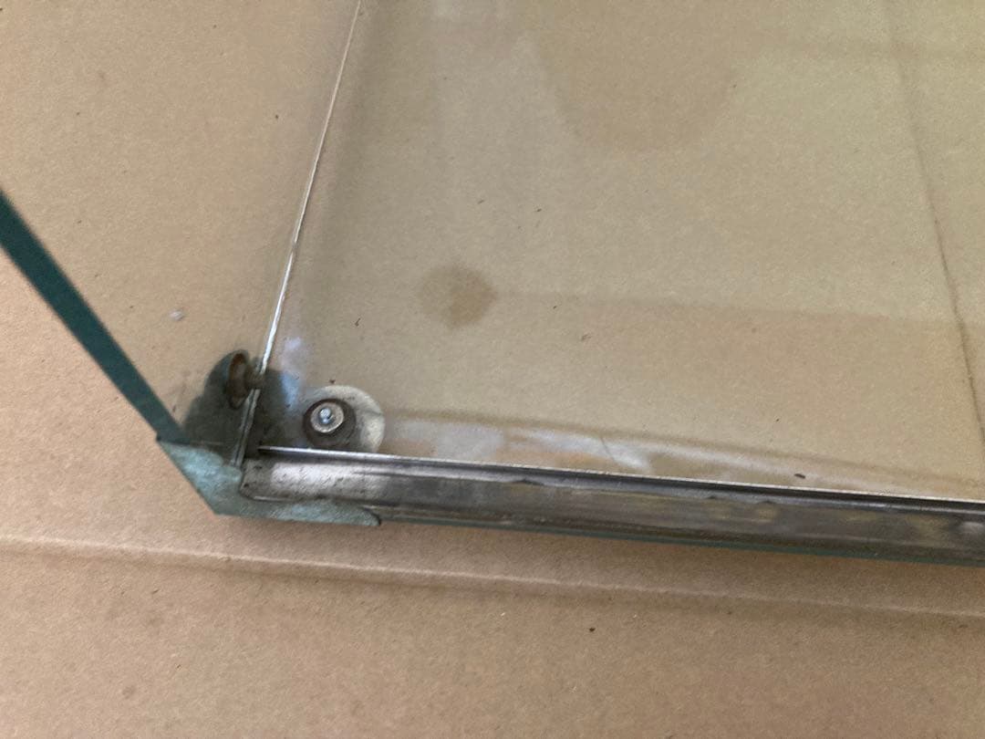 ガラスショーケース 陳列棚　ディスプレイ　店舗什器　昭和レトロ　全面ガラス