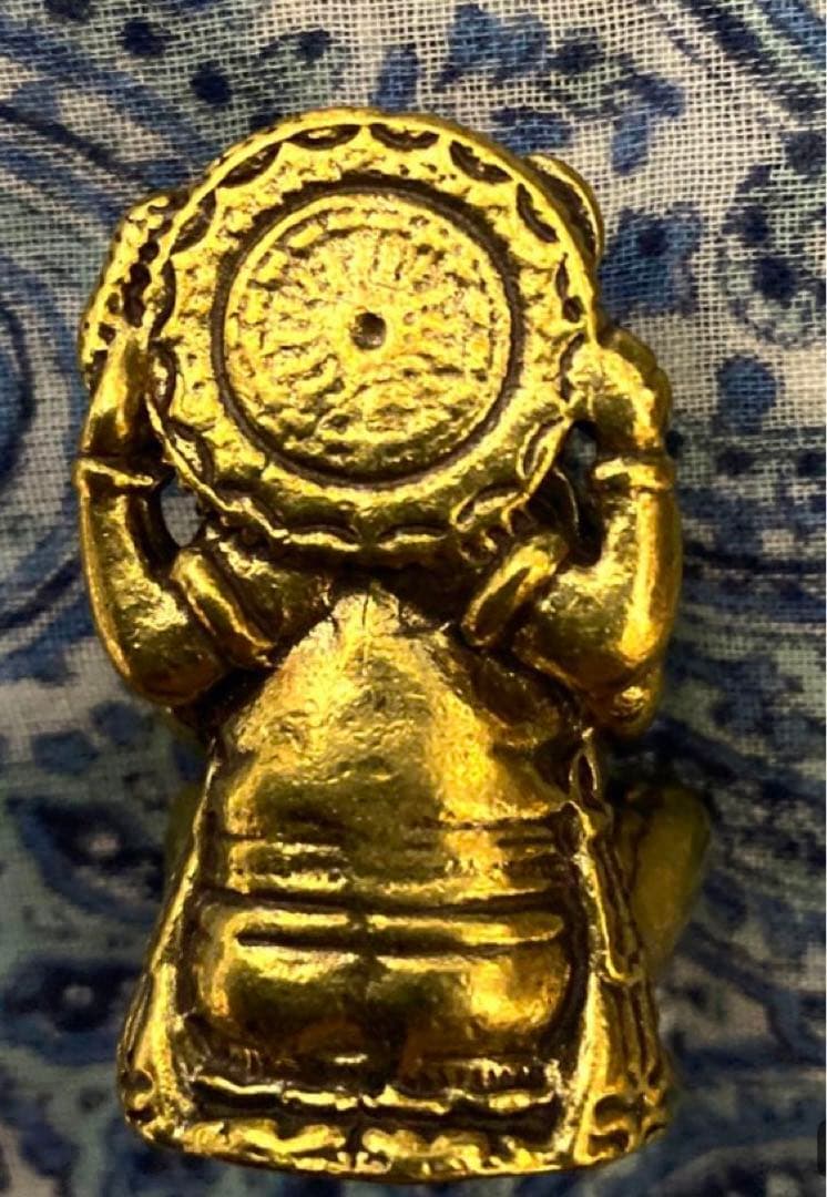 半端ない最強金運神！祈祷済み魂入り本場チベット製ガネーシャ　坐像　祈祷済み