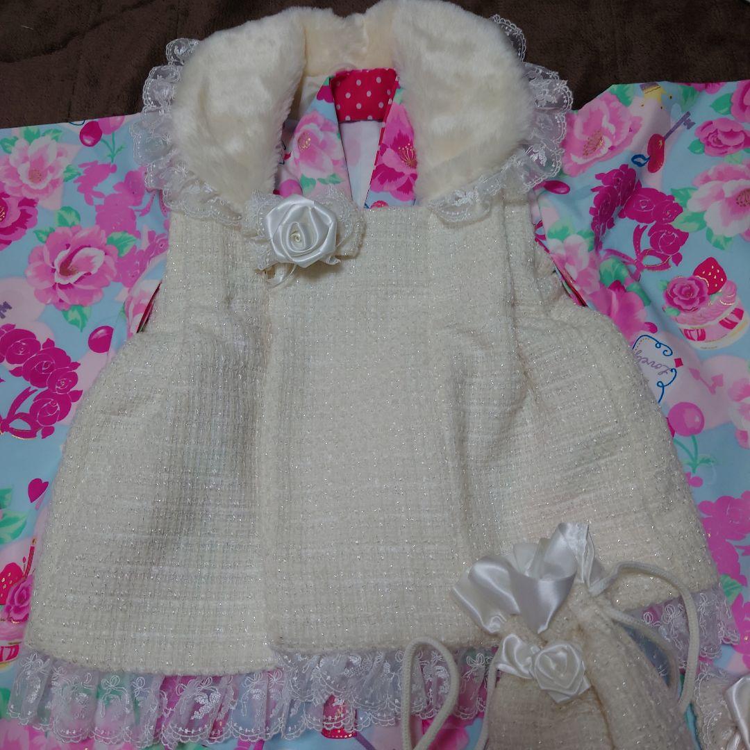 松田聖子　七五三　3歳　seikomatsuda 水色　被布セット　ツィード