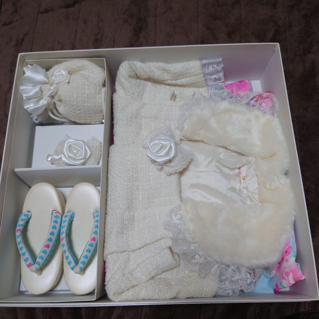 松田聖子　七五三　3歳　seikomatsuda 水色　被布セット　ツィード