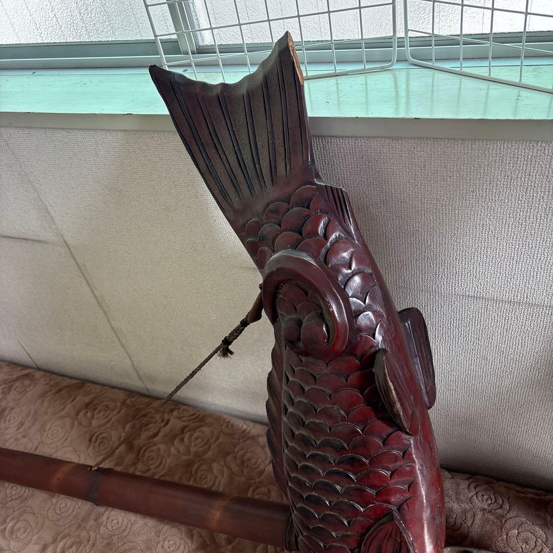 木製魚の装飾品 インテリア