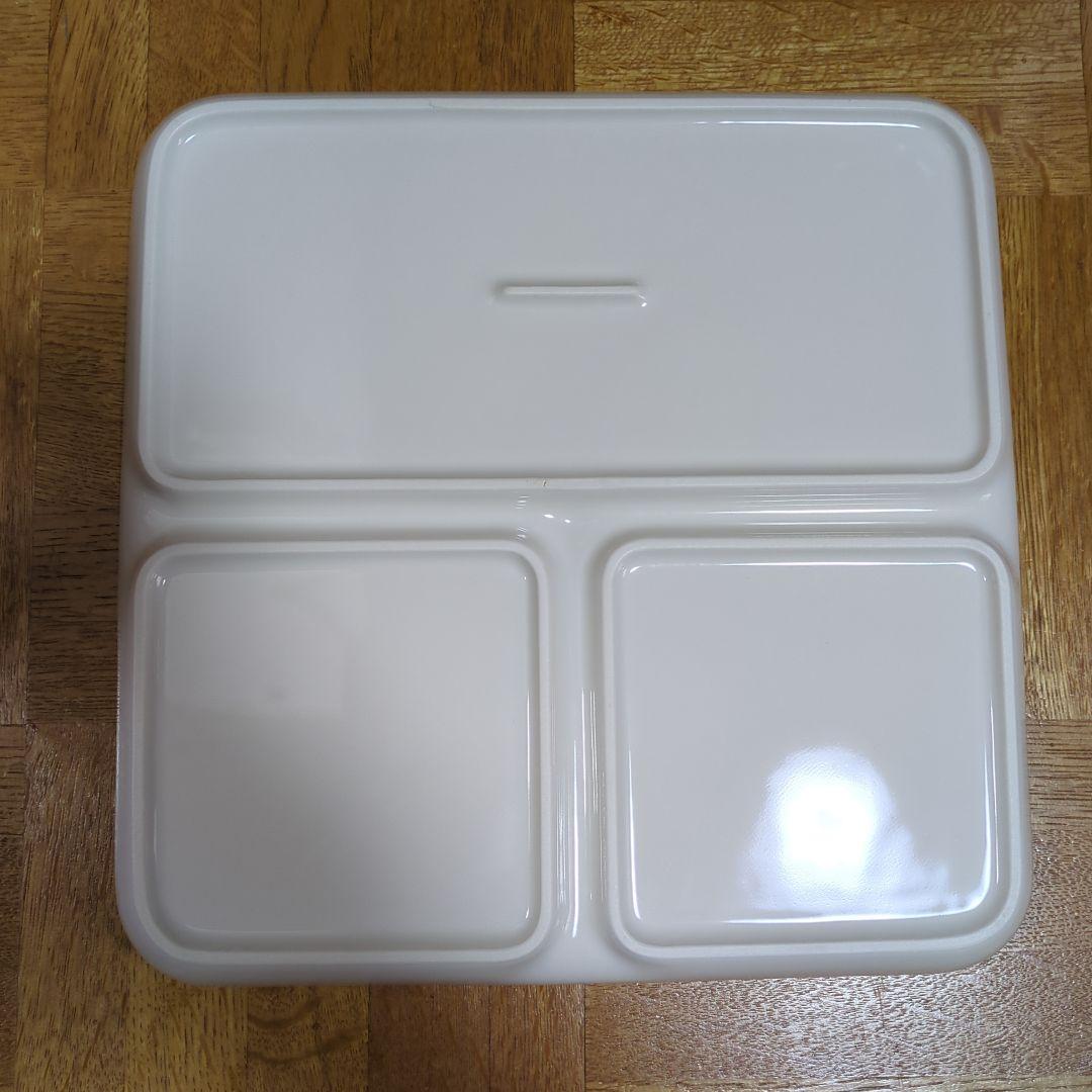 白色の3区画皿　4枚組　ランチプレート