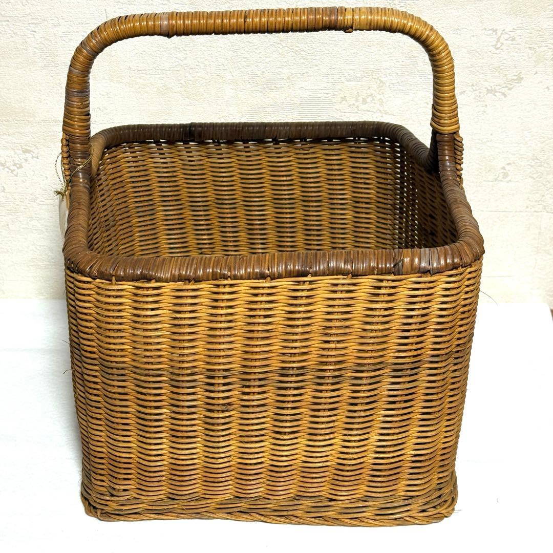 カザマ バスケット 籐 ヴィンテージ