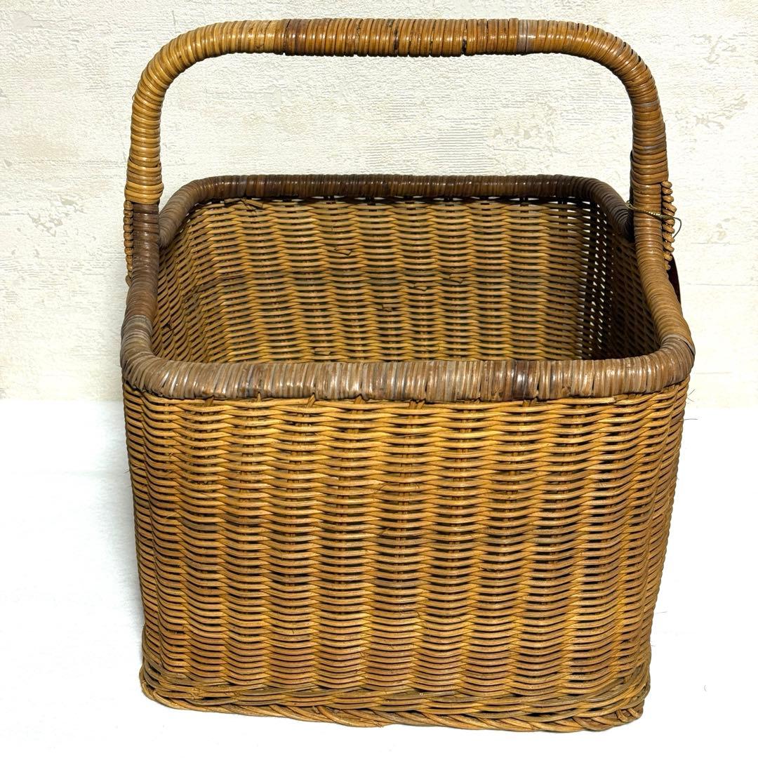 カザマ バスケット 籐 ヴィンテージ