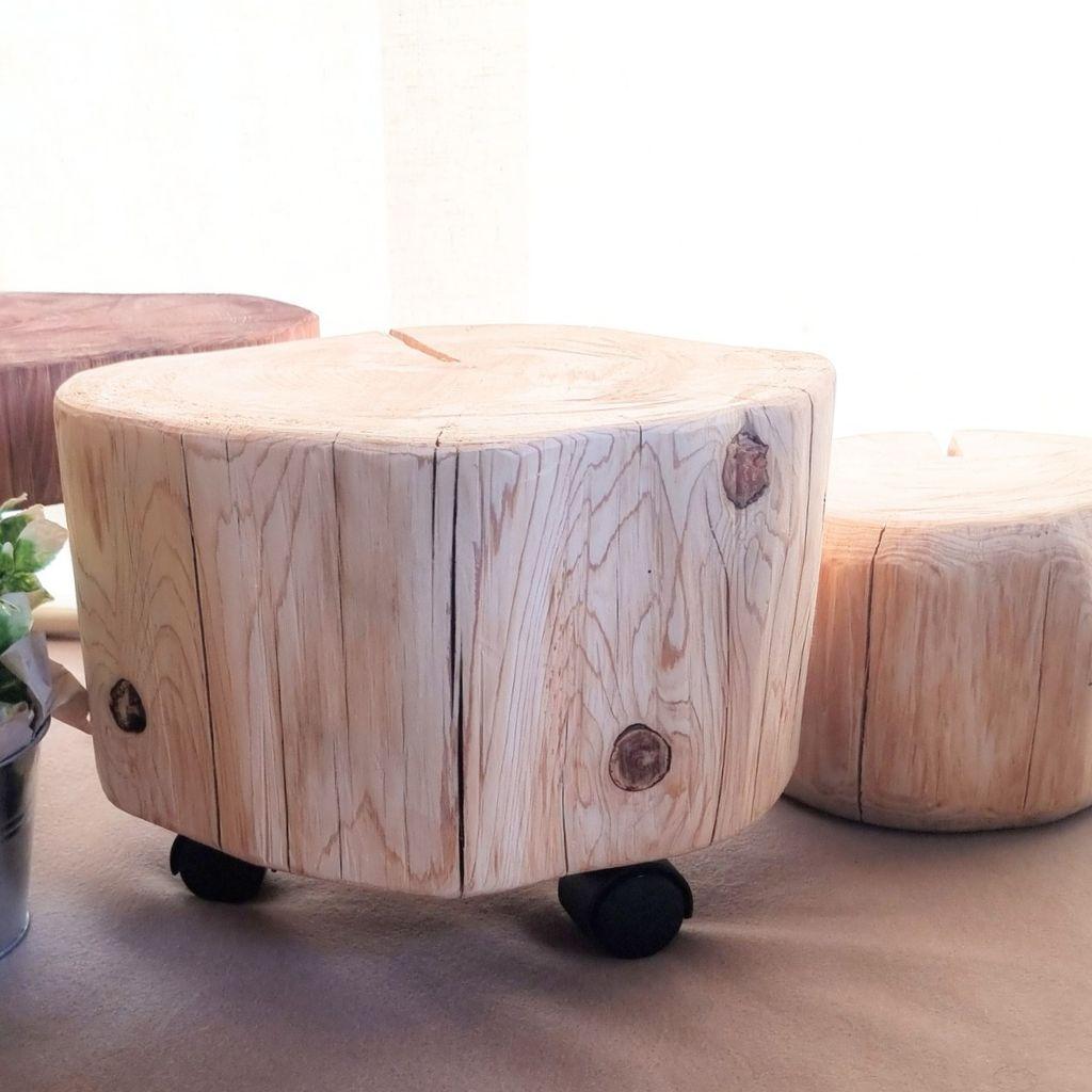 天然アロマ 東濃ひのきのテーブル キャスター付き サイズ大 無垢無塗装