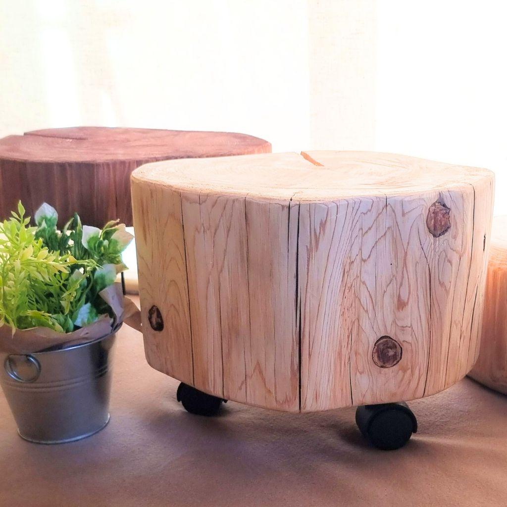 天然アロマ 東濃ひのきのテーブル キャスター付き サイズ大 無垢無塗装