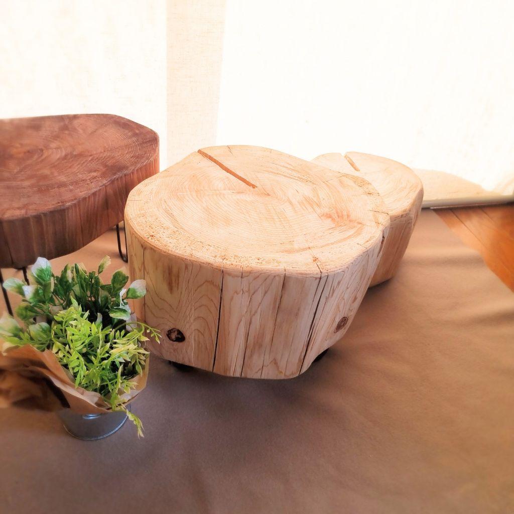 天然アロマ 東濃ひのきのテーブル キャスター付き サイズ大 無垢無塗装