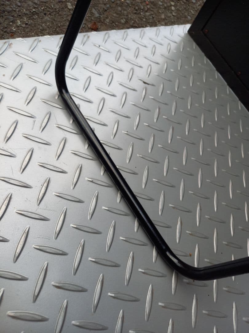 1980's　ウッド　アイアン　ブラック　ポストモダン　スタンドミラー　姿見