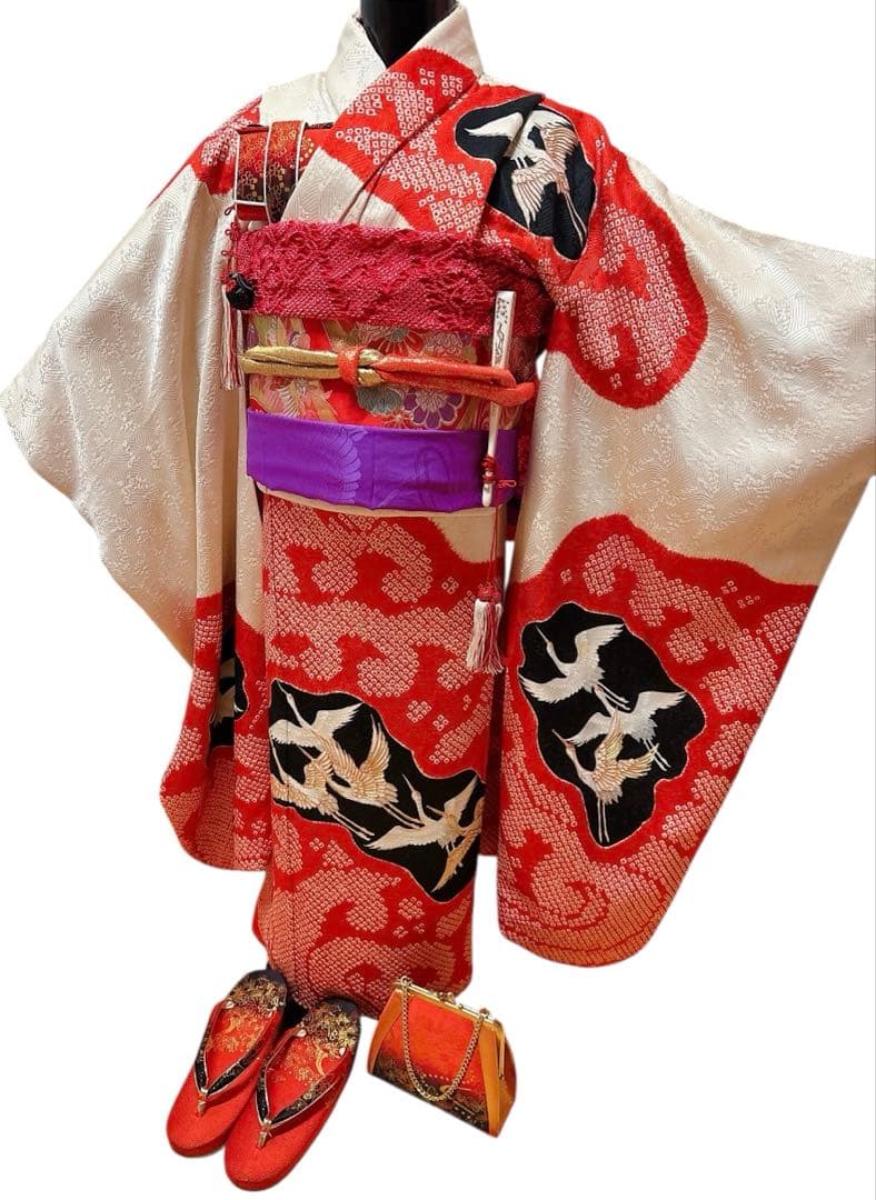 七五三☆正絹 絞り 着物のみ