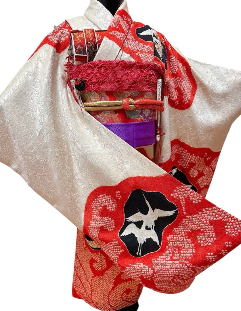 七五三☆正絹 絞り 着物のみ