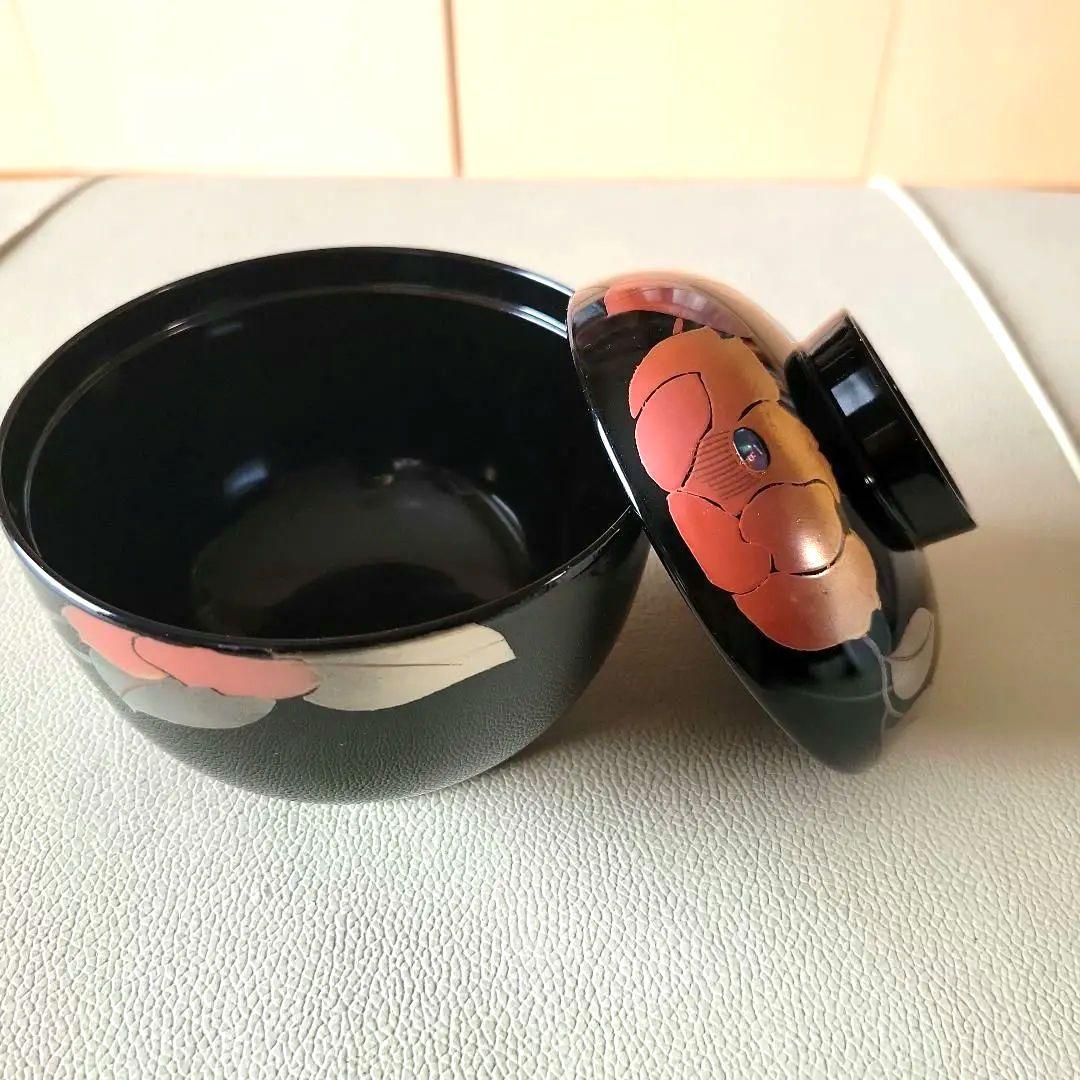 希少】会津塗 照井久良人の山茶花時絵 汁椀 5客 伝統工芸品 - メルカリ