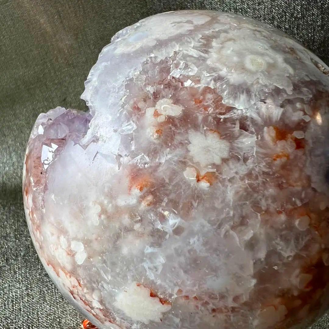 ⑪ピンクアメジスト花瑪瑙⭐️ピンクアメジスト桜瑪瑙⭐️フラワーアゲート⭐️スフィア⭐️